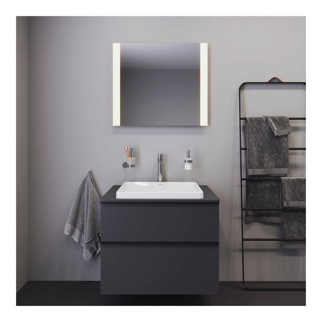 Duravit Einbauwaschtisch D-Neo 60x44cm, EB v ob, o. HL, HLB, ÜL, weiß