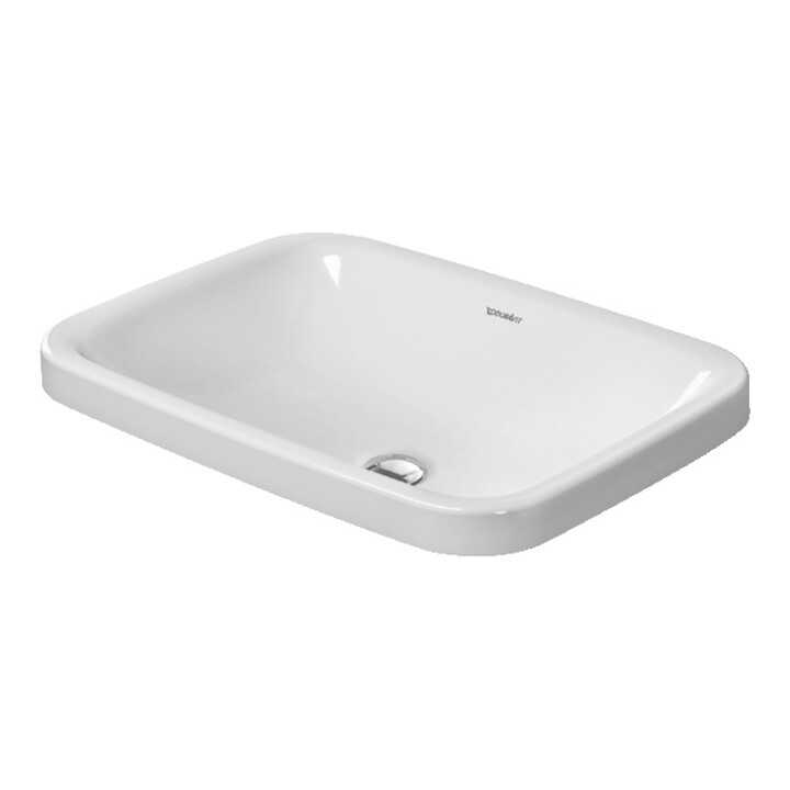 Duravit Einbauwaschtisch DuraStyle 60x43cm, Einb. v o, o HL, ÜL, HLB, weiß
