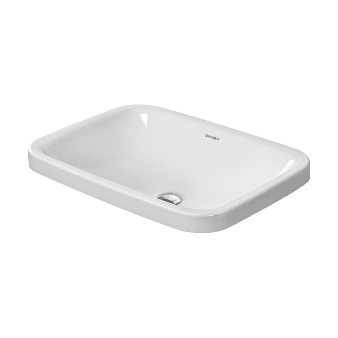 Duravit Einbauwaschtisch DuraStyle 60x43cm, Einb. v o, o HL, ÜL, HLB, weiß