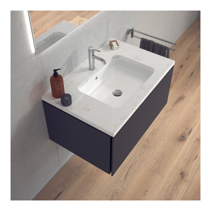 Duravit Einbauwaschtisch Happy D.2 48x34,5cm, EB v u, o. HL, HLB, m ÜL, we