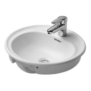 Duravit Einbauwaschtisch Manua d 48, Einb. v o, m HL, ÜL, HLB, weiß
