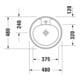 Duravit Einbauwaschtisch Manua d 48, Einb. v o, m HL, ÜL, HLB, weiß-4