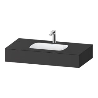 Duravit Einbauwaschtisch-Möbel-Set Qatego 100x55x17cm, gra m, m K, 1 Ausschn, m ÜL