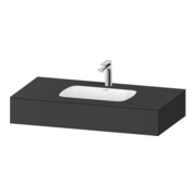 Duravit Einbauwaschtisch-Möbel-Set Qatego 100x55x17cm, gra m, m K, 1 Ausschn, m ÜL