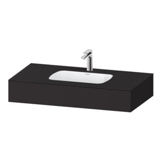 Duravit Einbauwaschtisch-Möbel-Set Qatego 100x55x17cm, gra m, m K, 1 Ausschn, m ÜL