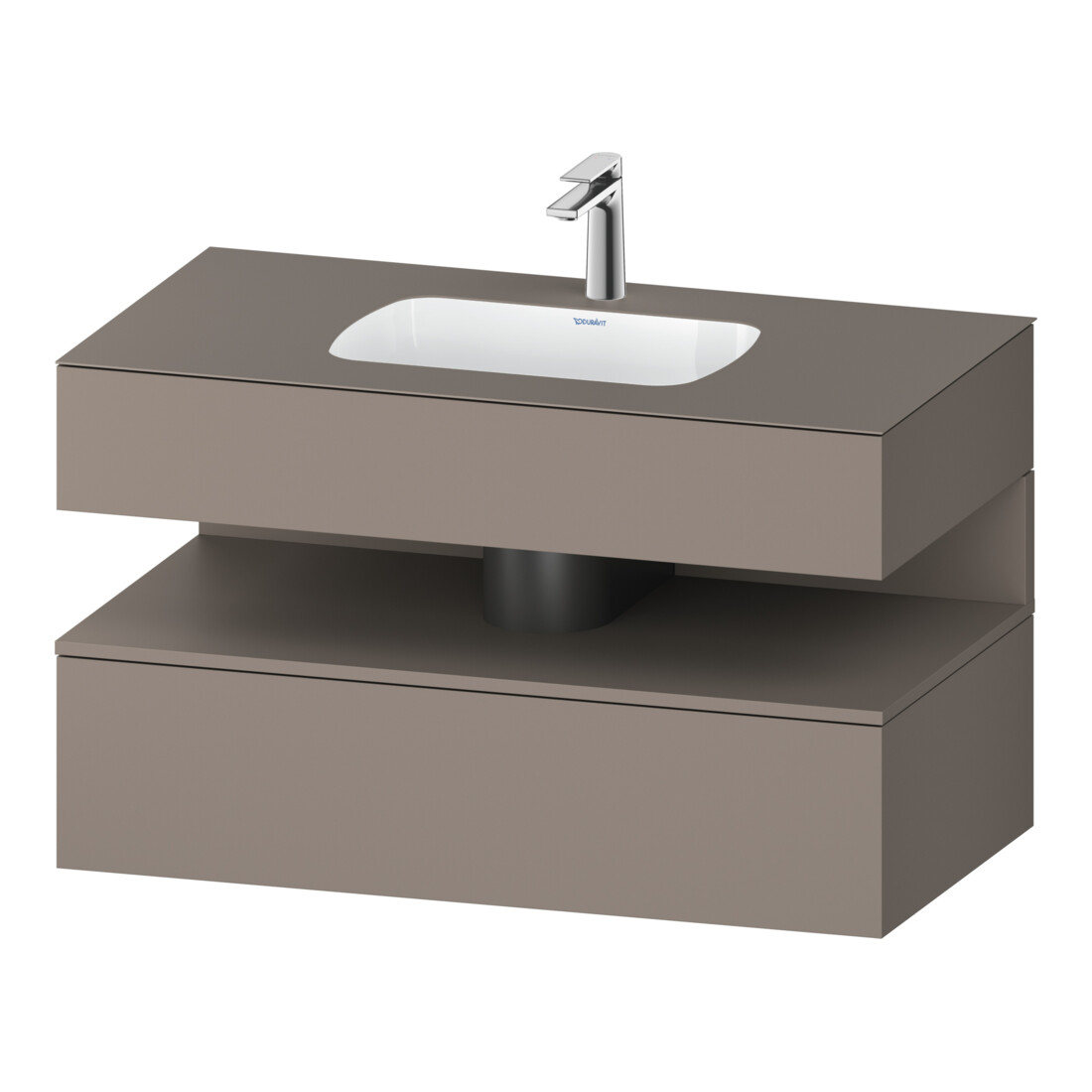 Duravit Einbauwaschtisch-Möbel-Set Qatego 100x55x60cm, ba m, Kon-WTU, Nischenb