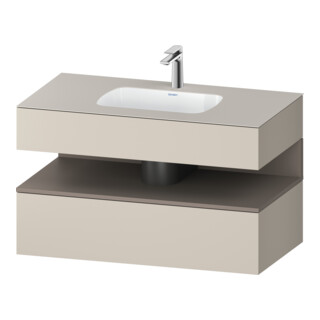 Duravit Einbauwaschtisch-Möbel-Set Qatego 100x55x60cm, ba m/ta m, Kon-WTU, B