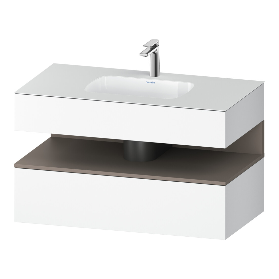 Duravit Einbauwaschtisch-Möbel-Set Qatego 100x55x60cm, ba m/we m, Kon-WTU, B