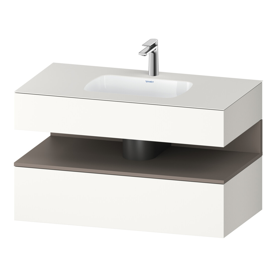 Duravit Einbauwaschtisch-Möbel-Set Qatego 100x55x60cm, ba m/we m, Kon-WTU, B
