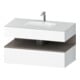 Duravit Einbauwaschtisch-Möbel-Set Qatego 100x55x60cm, ba matt/we ma, Konsolen-Waschtischunterbau-1