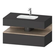 Duravit Einbauwaschtisch-Möbel-Set Qatego 100x55x60cm, E Ma/Gra m, Kon-WTU, B