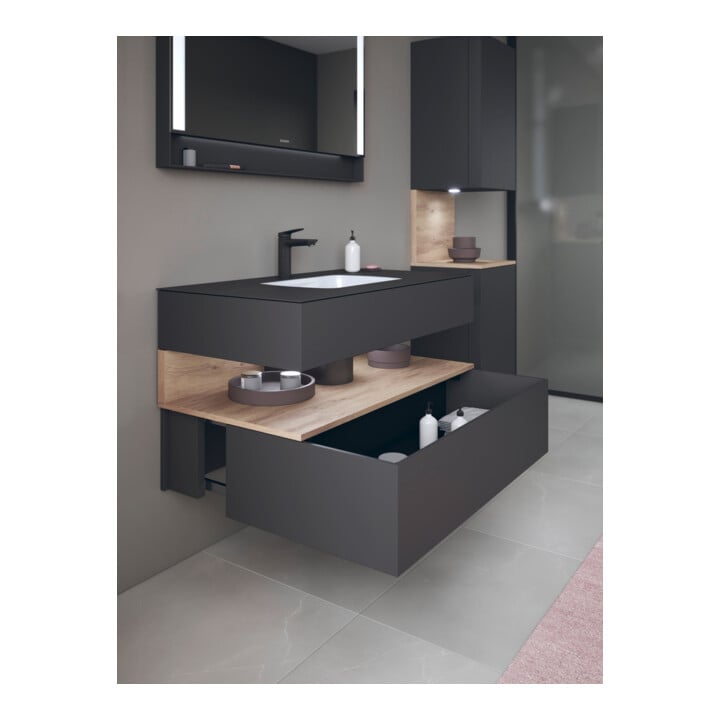 Duravit Einbauwaschtisch-Möbel-Set Qatego 100x55x60cm, E Ma/Gra m, Kon-WTU, B