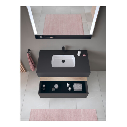 Duravit Einbauwaschtisch-Möbel-Set Qatego 100x55x60cm, E Ma/Gra m, Kon-WTU, B