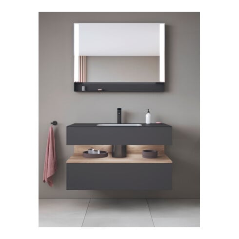 Duravit Einbauwaschtisch-Möbel-Set Qatego 100x55x60cm, E Ma/Gra m, Kon-WTU, B