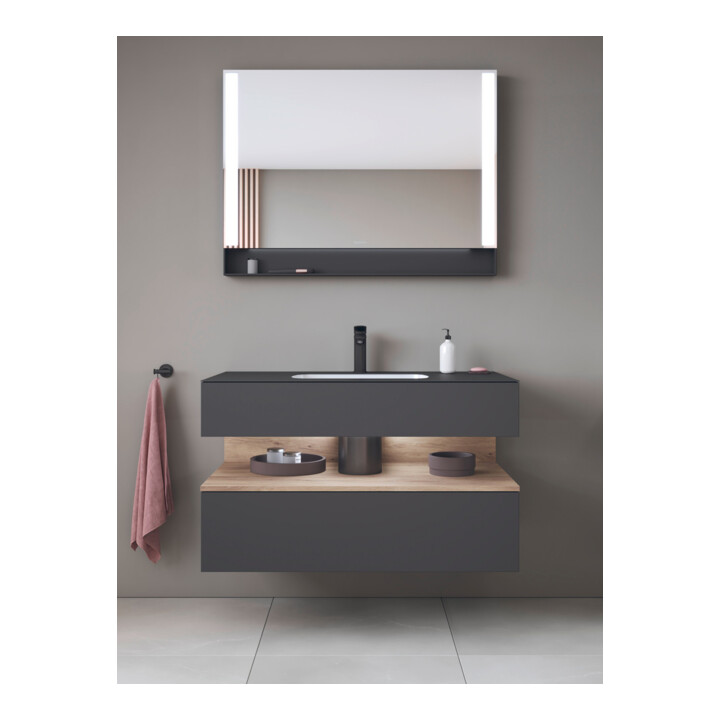 Duravit Einbauwaschtisch-Möbel-Set Qatego 100x55x60cm, E Ma/Gra m, Kon-WTU, B