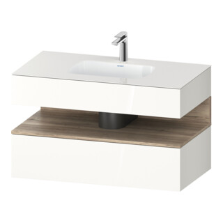 Duravit Einbauwaschtisch-Möbel-Set Qatego 100x55x60cm, E Ma/w g, Kon-WTU, Nischenb