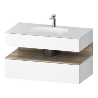 Duravit Einbauwaschtisch-Möbel-Set Qatego 100x55x60cm, E Ma/w m, Kon-WTU, Nischenb