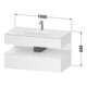 Duravit Einbauwaschtisch-Möbel-Set Qatego 100x55x60cm, E Ma/w m, Kon-WTU, Nischenb