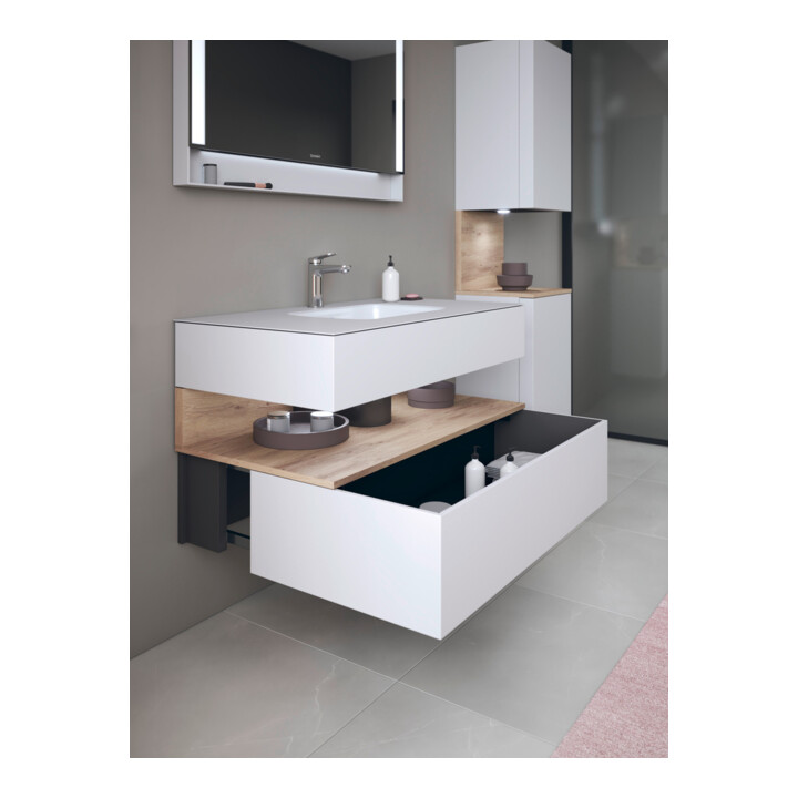 Duravit Einbauwaschtisch-Möbel-Set Qatego 100x55x60cm, E Ma/w m, Kon-WTU, Nischenb