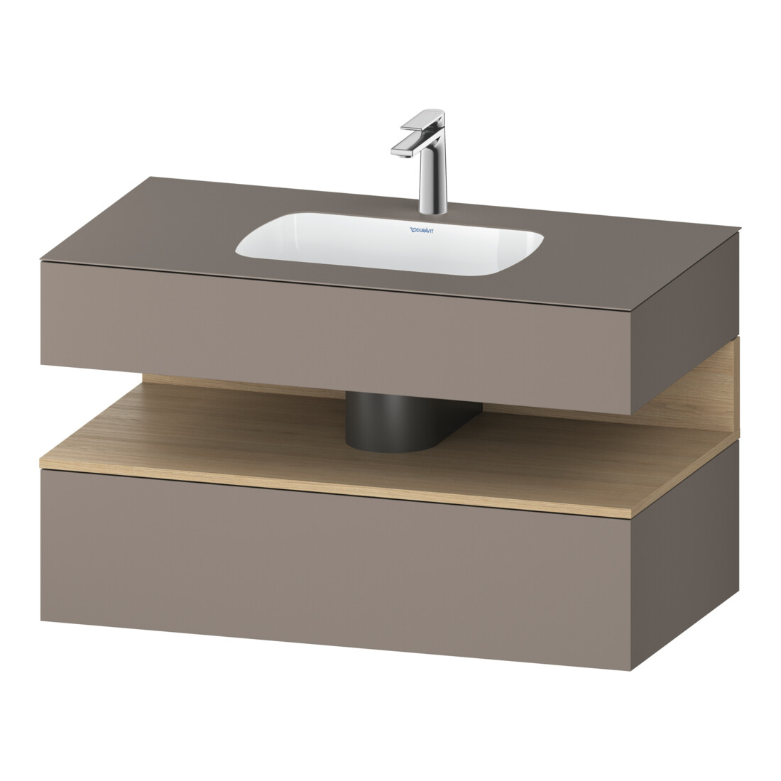 Duravit Einbauwaschtisch-Möbel-Set Qatego 100x55x60cm, E na/b m, Kon-WTU, Nischenb