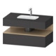 Duravit Einbauwaschtisch-Möbel-Set Qatego 100x55x60cm, E na/gra m, Kon-WTU, B-1
