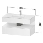 Duravit Einbauwaschtisch-Möbel-Set Qatego 100x55x60cm, E na/gra m, Kon-WTU, B-3