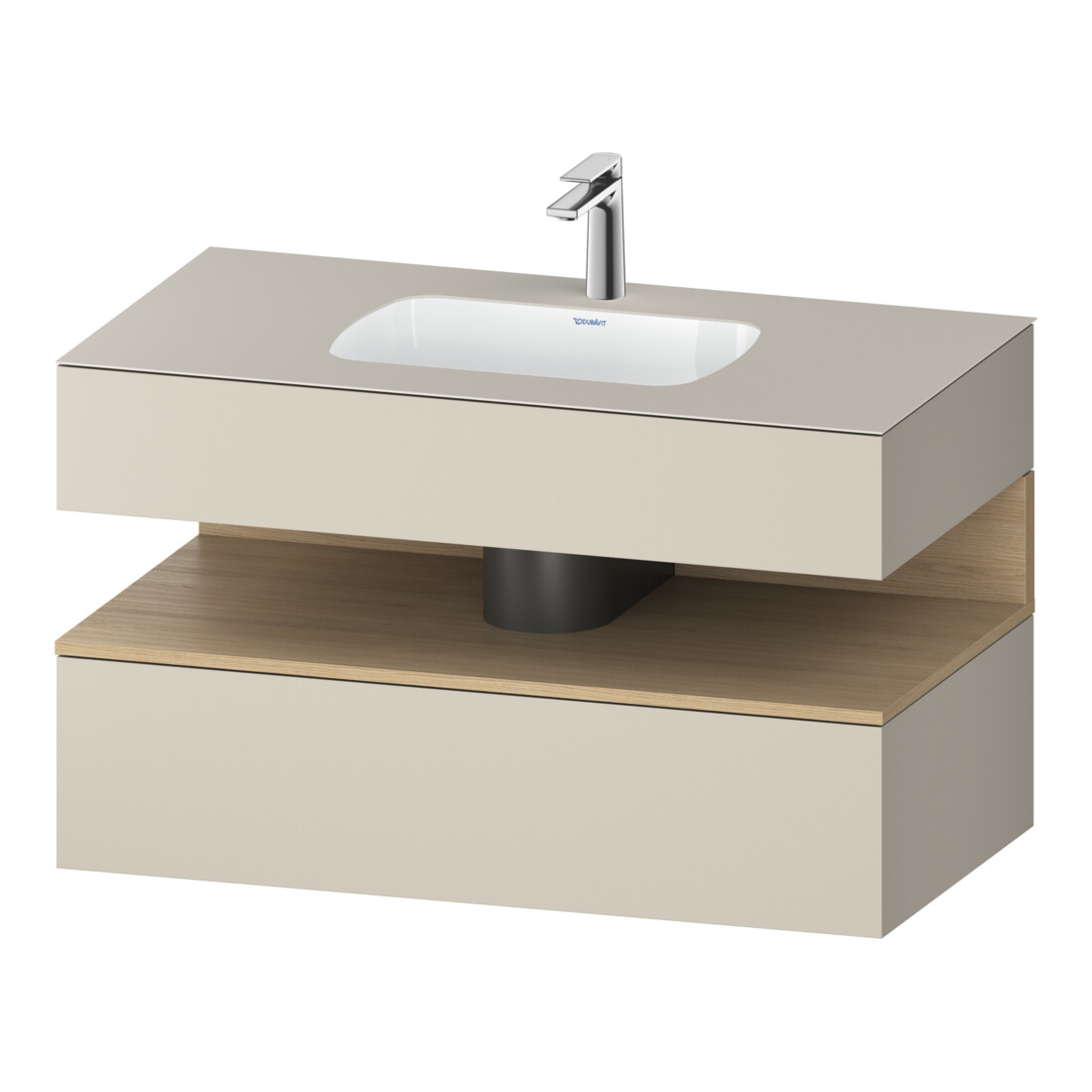 Duravit Einbauwaschtisch-Möbel-Set Qatego 100x55x60cm, E na/tau m, Kon-WTU, B