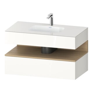 Duravit Einbauwaschtisch-Möbel-Set Qatego 100x55x60cm, E na/we g, Kon-WTU, B