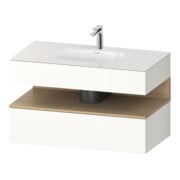 Duravit Einbauwaschtisch-Möbel-Set Qatego 100x55x60cm, E na/we g, Kon-WTU, B