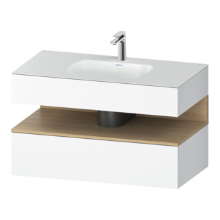 Duravit Einbauwaschtisch-Möbel-Set Qatego 100x55x60cm, E na/we m, Kon-WTU, B
