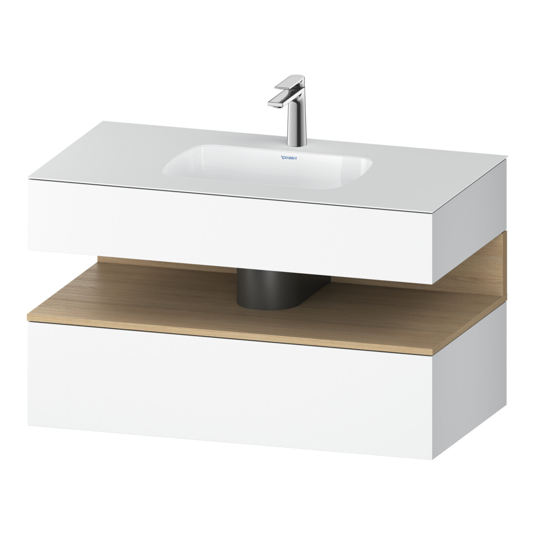 Duravit Einbauwaschtisch-Möbel-Set Qatego 100x55x60cm, E na/we m, Kon-WTU, B