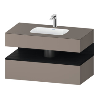 Duravit Einbauwaschtisch-Möbel-Set Qatego 100x55x60cm, E sw/Bas m, Kon-WTU, B