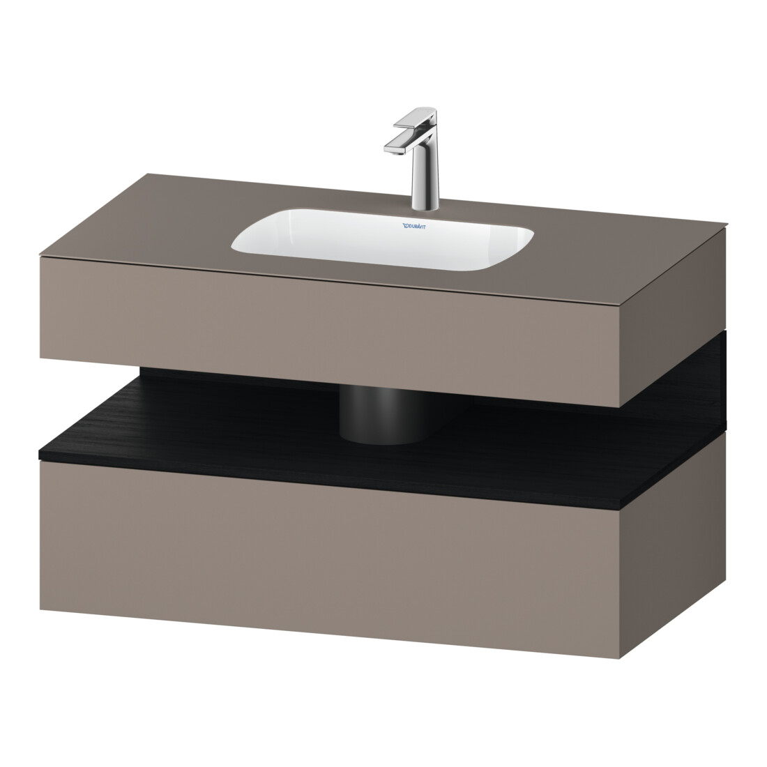 Duravit Einbauwaschtisch-Möbel-Set Qatego 100x55x60cm, E sw/Bas m, Kon-WTU, B