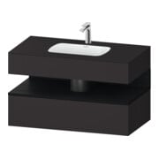 Duravit Einbauwaschtisch-Möbel-Set Qatego 100x55x60cm, E sw/gra m, Kon-WTU, B