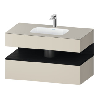 Duravit Einbauwaschtisch-Möbel-Set Qatego 100x55x60cm, E sw/tau m, Kon-WTU, B