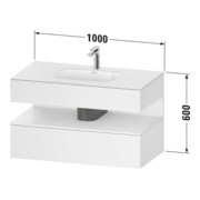 Duravit Einbauwaschtisch-Möbel-Set Qatego 100x55x60cm, E sw/tau m, Kon-WTU, B-3