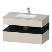 Duravit Einbauwaschtisch-Möbel-Set Qatego 100x55x60cm, E sw/tau ma, Konsolen-Waschtischunterbau