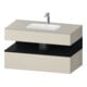Duravit Einbauwaschtisch-Möbel-Set Qatego 100x55x60cm, E sw/tau matt, Konsolen-Waschtischunterbau-1