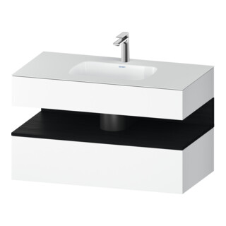 Duravit Einbauwaschtisch-Möbel-Set Qatego 100x55x60cm, E sw/we m, Kon-WTU, B