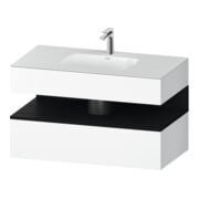 Duravit Einbauwaschtisch-Möbel-Set Qatego 100x55x60cm, E sw/we m, Kon-WTU, B