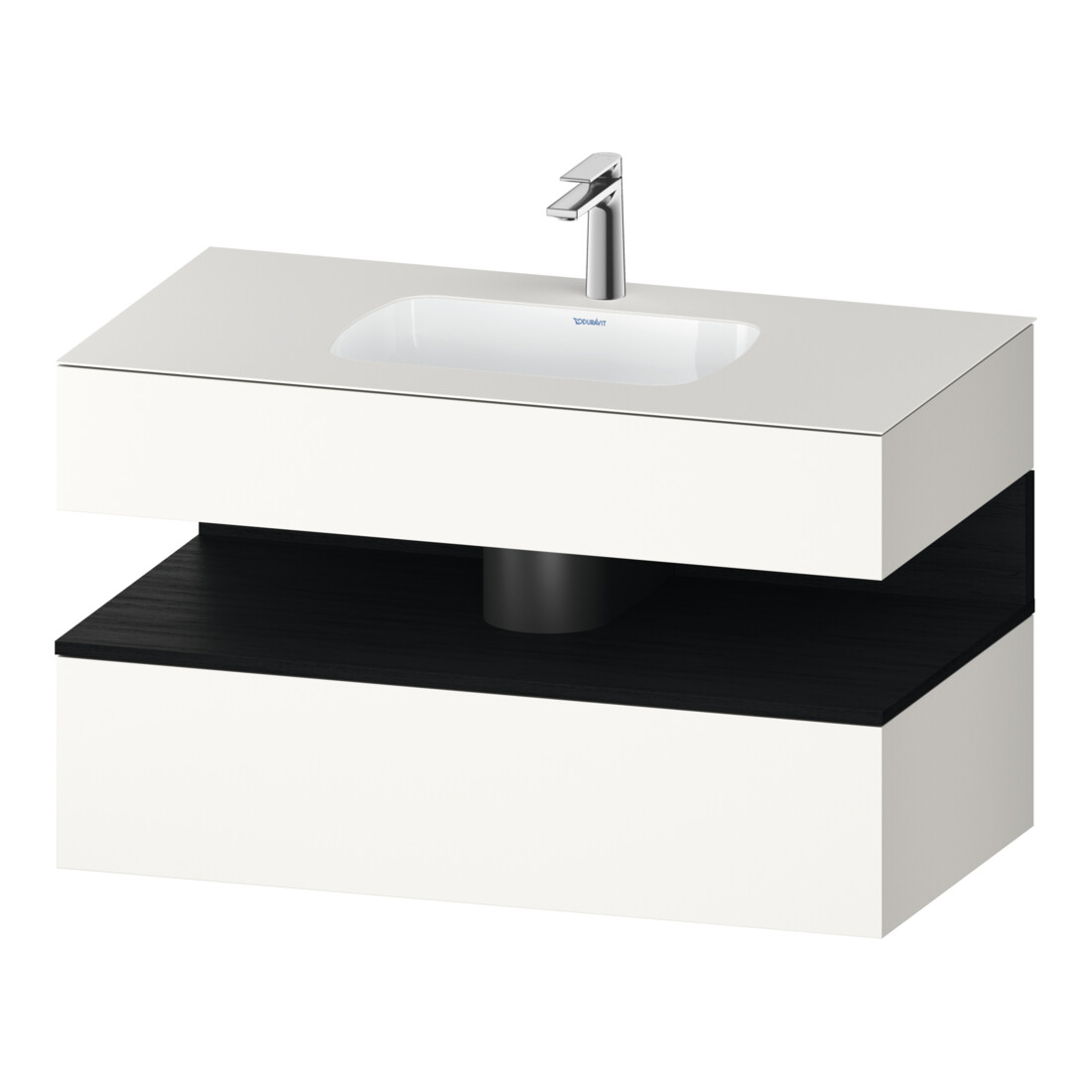 Duravit Einbauwaschtisch-Möbel-Set Qatego 100x55x60cm, E sw/we m, Kon-WTU, B
