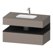 Duravit Einbauwaschtisch-Möbel-Set Qatego 100x55x60cm, gra m/ba m, Kon-WTU, B