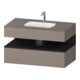 Duravit Einbauwaschtisch-Möbel-Set Qatego 100x55x60cm, gra m/ba ma, Konsolen-Waschtischunterbau-1