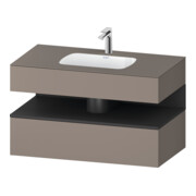 Duravit Einbauwaschtisch-Möbel-Set Qatego 100x55x60cm, gra m/bas ma, Konsolen-Waschtischunterbau-1
