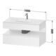 Duravit Einbauwaschtisch-Möbel-Set Qatego 100x55x60cm, gra m/bas ma, Konsolen-Waschtischunterbau