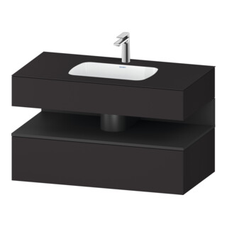 Duravit Einbauwaschtisch-Möbel-Set Qatego 100x55x60cm, gra m/Gr m, Kon-WTU, B