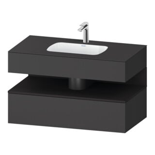 Duravit Einbauwaschtisch-Möbel-Set Qatego 100x55x60cm, gra m/Gr m, Kon-WTU, B