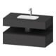 Duravit Einbauwaschtisch-Möbel-Set Qatego 100x55x60cm, gra m/Gr ma, Konsolen-Waschtischunterbau-1