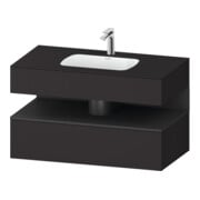 Duravit Einbauwaschtisch-Möbel-Set Qatego 100x55x60cm, gra m/Gr matt, Konsolen-Waschtischunterbau