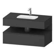 Duravit Einbauwaschtisch-Möbel-Set Qatego 100x55x60cm, gra m, Kon-WTU, Nischenb